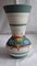 Vintage German Ceramic Vase with Mint Green Line Decor from Carstens, 1960s 1