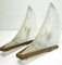 Art Deco French Feather Shape Frosted Glass Wall Sconces, 1930s, Set of 2 3