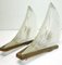 Art Deco French Feather Shape Frosted Glass Wall Sconces, 1930s, Set of 2, Image 3