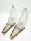 Art Deco French Feather Shape Frosted Glass Wall Sconces, 1930s, Set of 2, Image 5