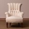 19th Century Victorian White Cotton Deconstructed Tufted Scroll-Back Chair, 1920s 1