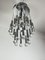 Deckenlampe aus Stahl & Glas von Gaetano Sciolari, Italien, 1970er 6