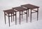 Mid-Century Danish Nesting Tables in Rosewood by Poul Hundevad for Hundevad & Co., 1960s, Set of 3 4
