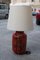 Italian Ceramic Table Lamp in Red by Zaccagini Design, 1960 6