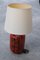 Italian Ceramic Table Lamp in Red by Zaccagini Design, 1960 2