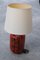 Lámpara de mesa italiana de cerámica en rojo de Zaccagini Design, 1960, Imagen 2