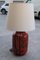 Italian Ceramic Table Lamp in Red by Zaccagini Design, 1960 4