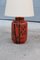 Italian Ceramic Table Lamp in Red by Zaccagini Design, 1960, Image 16