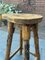 Industrial Rustic Pine Stool with Iron Decoration, 1970s 6
