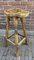 Industrial Rustic Pine Stool with Iron Decoration, 1970s 5