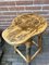 Industrial Rustic Pine Stool with Iron Decoration, 1970s 9