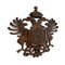 Antique Walnut Wood Shield Sculpture of Imperial Eagles, 1800s 2