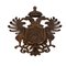 Antique Walnut Wood Shield Sculpture of Imperial Eagles, 1800s, Image 8