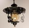 French Iron and Brass Ceiling Lamp, 1960, Image 4