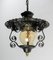 French Iron and Brass Ceiling Lamp, 1960 2