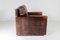 Fauteuil Vintage Bordeaux en Cuir Marron Fait Main, 1970s 6