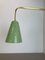 Verstellbare Grüne Gegengewicht Wandlampe aus Messing im Stilnovo Stil, Italien, 1960er 7