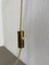 Adjustable Red Counter Weight Wall Light in Brass in the Style of Stilnovo, Italy, 1960s 16