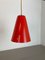 Verstellbare Rote Gegengewicht Wandlampe aus Messing im Stilnovo Stil, Italien, 1960er 8