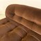 Italian Modern Brown Velvet & Metal Soriana Sofa by Afra & Tobia Scarpa for Cassina, 1970s, Image 10