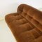 Italian Modern Brown Velvet & Metal Soriana Sofa by Afra & Tobia Scarpa for Cassina, 1970s 6