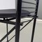 Italienische Moderne Schwarze Metall & Leder Stühle mit Hoher Rückenlehne, 1980er, 2er Set 11