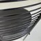 Sillas italianas modernas de metal negro y cuero con respaldo alto, años 80. Juego de 2, Imagen 9