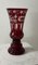 Vase Vintage en Verre et Cristal Rubis Rouge de Berstdorfer Glashütte pour Egermann, 1950s 5