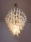 Lámpara de araña de pétalos de vidrio, Murano, años 90, Imagen 13