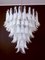 Lampadari in vetro bianco, 75 petali, Murano, anni '90, set di 2, Immagine 9