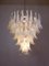 Lampadari in vetro bianco, 75 petali, Murano, anni '90, set di 2, Immagine 5