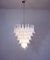 Lampadari in vetro bianco, 75 petali, Murano, anni '90, set di 2, Immagine 18