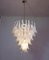 Lampadari in vetro bianco, 75 petali, Murano, anni '90, set di 2, Immagine 17