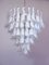 Glass 75 White Petal Chandeliers, Murano, 1990s, Set of 2 7