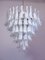 Lampadari in vetro bianco, 75 petali, Murano, anni '90, set di 2, Immagine 20