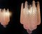 Vintage Pink Glass Petal Drop Wall Sconces, Murano, 1970s, Set of 2, Image 12