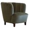 Mid-Century Danish Curved Club Chair in the style of Viggo Boesen, 1940s, Image 1