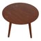 Circle Coffee Table in Smoked Oak by Hans Wegner for Getama, Image 2