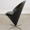 Cone Chair aus schwarzem Leder von Verner Panton für Vitra 3