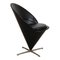 Cone Chair in Black Leather by Verner Panton for Vitra, Image 2