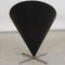 Cone Chair aus schwarzem Leder von Verner Panton für Vitra 4