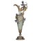 Jarrón / Jarrón francés de ónice con pompa, siglo XIX, bronce plateado Napoleón Iii, Imagen 1