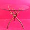 Vintage Gilt Metal Branch Side Table with Glass Top by Willy Daro, 1960s 8
