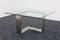 Glass and Steel Dining Table Attributed to Cecchi, 1960s 5