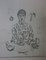 Tsuguharu Léonard Foujita, Autoritratto al tavolo da lavoro, Incisione originale, Immagine 2