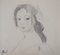 Marie Laurencin, Porträt der jungen Frau, Original Bleistiftzeichnung 1