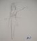 Marie Laurencin, danseuse, dessin Original au crayon 3