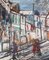 Michel Marie Poulain, Rue de Montmartre, 1969, Oil on Panel, Framed 4