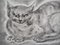 Léonard Tsuguharu Foujita, Gato con campana, Grabado original, Imagen 4