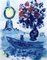 Marc Chagall, Fly Boat avec Bouquet, 1962, Lithographie Originale 1